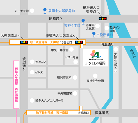 アクロス福岡地図
